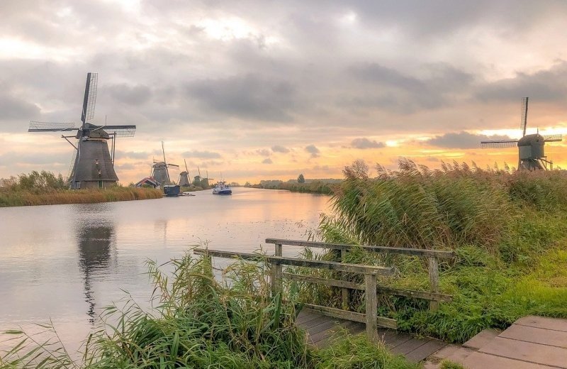 M&uuml;hlen besuchen beim Camping in S&uuml;dholland